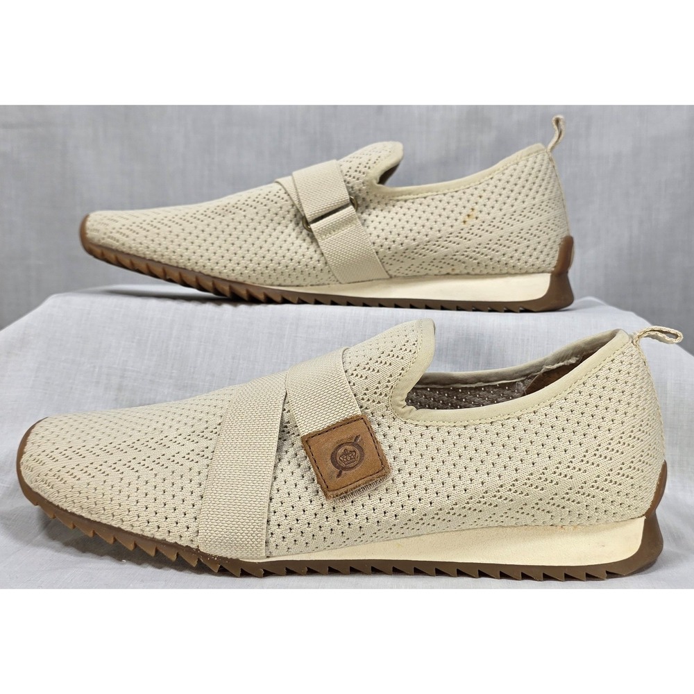 Born Womens Knit Slip On Sneakers Beige Tan‎ Elastic Strap Loafers BR0043278 10M - Picture 4 of 14